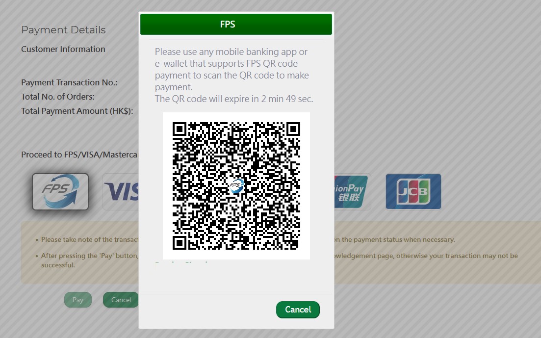 Figure 1: Updated payment page for IRIS Online Services